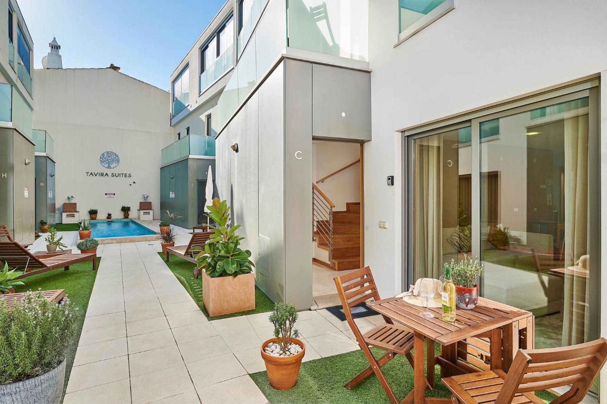 Villa Stylish Townhouse In Tavira Centre, Shared Pool Exterior foto